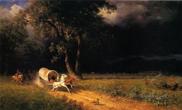 La emboscada Albert Bierstadt Pinturas al óleo